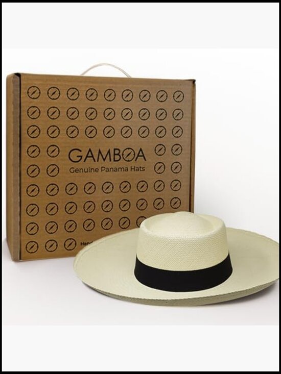 Wide Brim Panama Hat Straw Fedora Sun Protection UPF50+ Elegant Boho